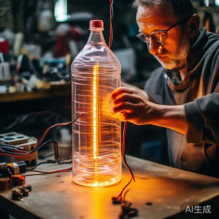 电池连接加热棒，打造简易热水器