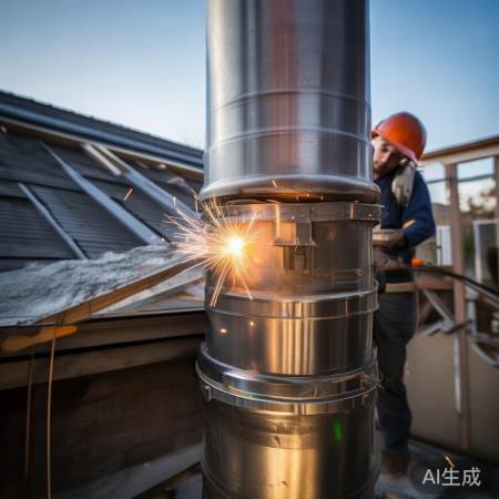安装烟筒，固定屋顶，密封防雨。