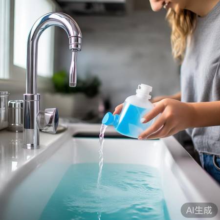 洗涤剂适量，防溢水管故障。