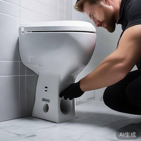 智能马桶安装，出水孔对准马桶口