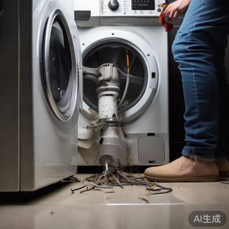 洗衣机水不转？排查排水泵杂物。