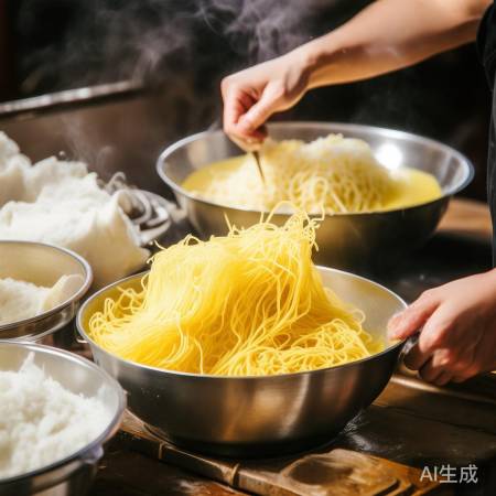 制作米浆，现成粉或磨浆皆可，过