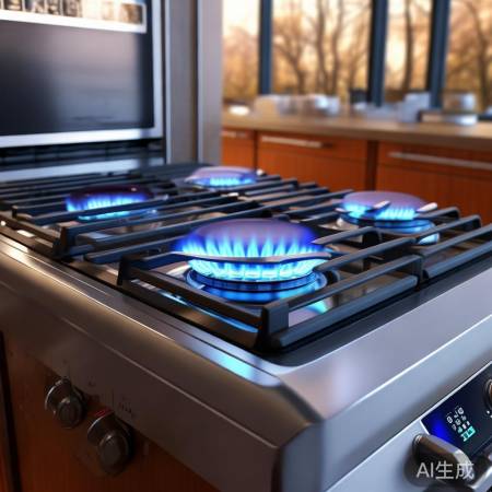 电子脉冲点火燃气灶，安全可靠无