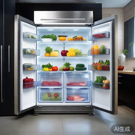 大容量冰箱，分区保鲜，食材有序