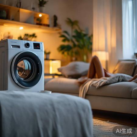 “超静音洗衣机，生活更美好。”