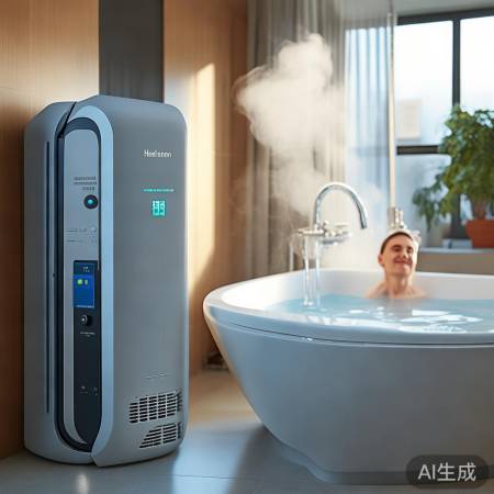 “空气能热水器，预约加热，洗浴