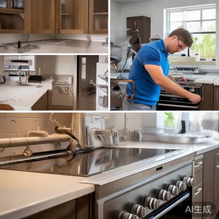 集成灶安装：定位打孔，固定连接