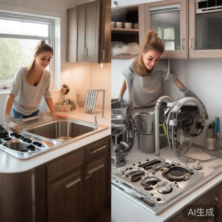 厨房安装完毕，验收安全功能。