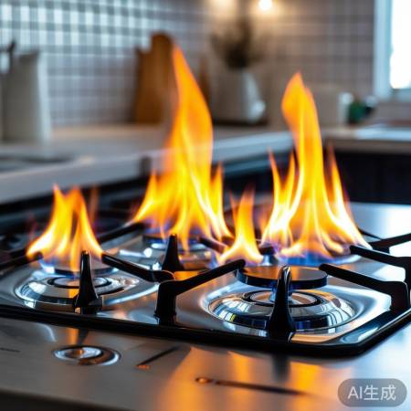 燃气灶火力宜适中，节能高效。