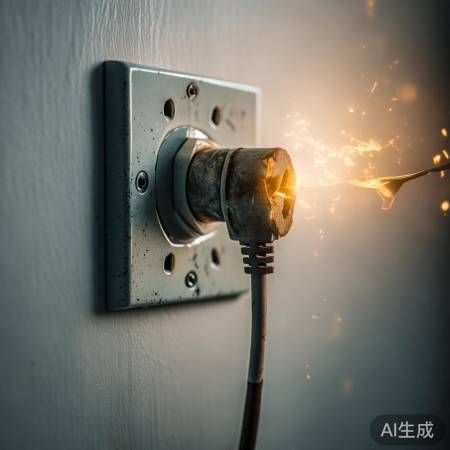 电源线老化漏电，换新即可。