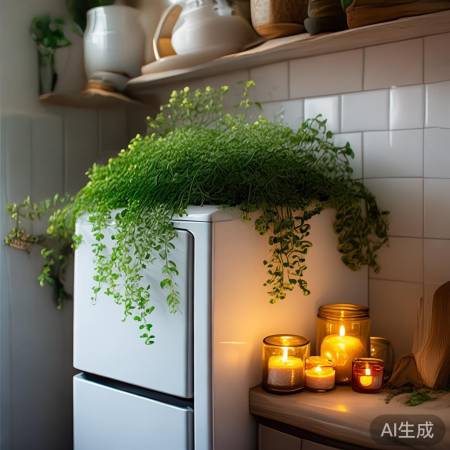 家居小物点缀冰箱，温馨氛围升级