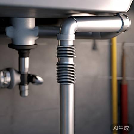 排水管螺纹连接，注意松紧与密封