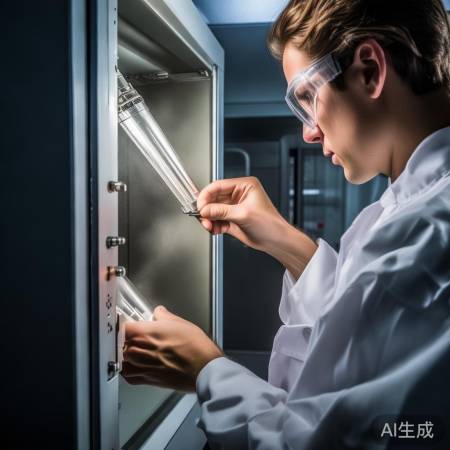 拆卸旧灯管，轻拔防尘。