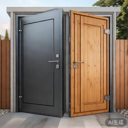 钢木防盗门，风格各具优势。