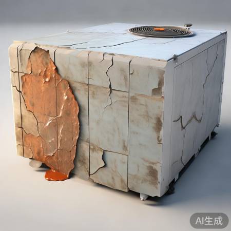 保温层老化，空气能水箱漏水。