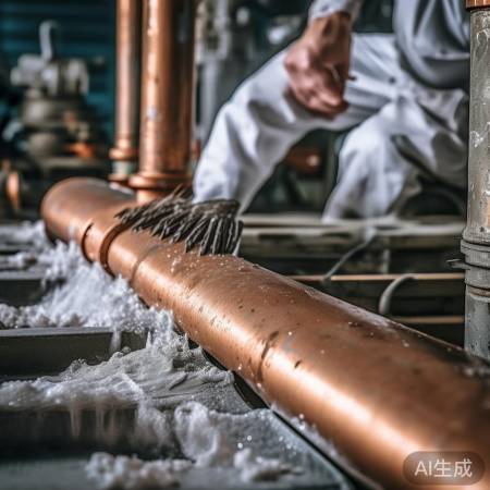 清洁水管，刷去水垢