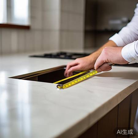 测量排烟洞尺寸，确保集成灶安装