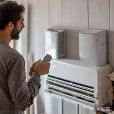 空调安装后，电源开启测试，安全