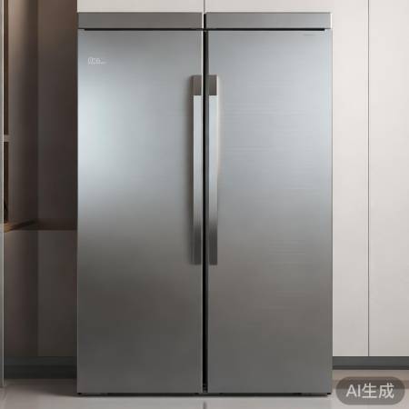 容声冰箱，十字门，金属拉丝，百