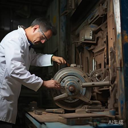 更换中轴，专业师傅动手