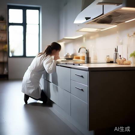 “检查消毒柜排水口，畅通无阻”