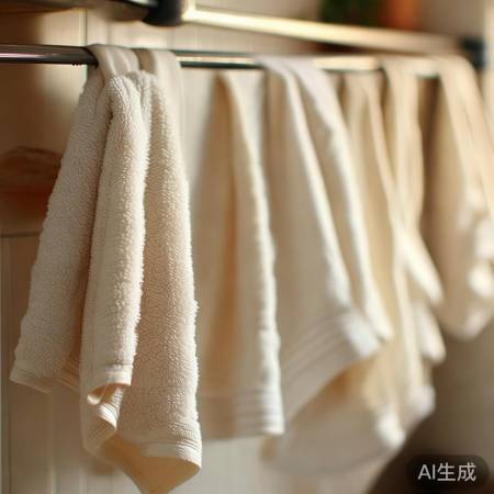 毛巾清洁关键温和，生活美好。