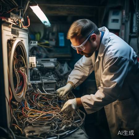 断电拆洗衣机，安全第一。