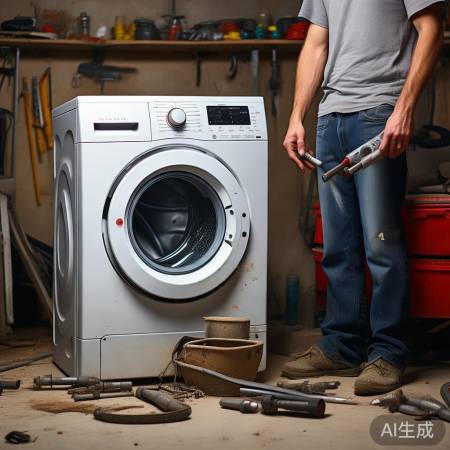 换洗衣机皮带只需扳手与螺丝刀