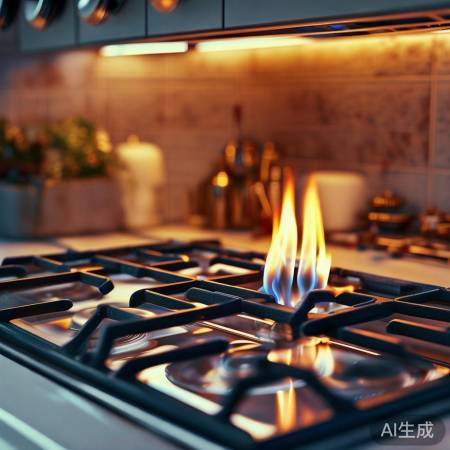 燃气灶泄漏隐患大，易引发事故。