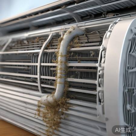空调滴滴响，异物堵塞滤网。
