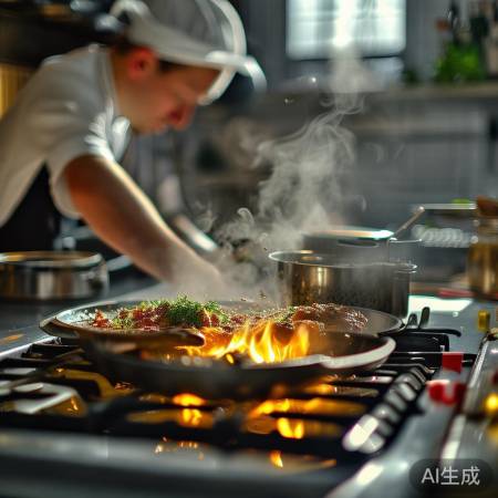 烹饪时控火防溅油箱