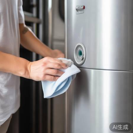 轻柔擦拭，保热水器光泽