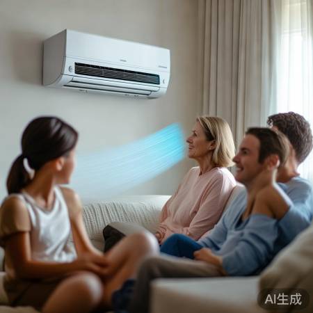 空调直吹易感冒，请勿直对。