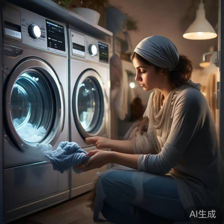 洗衣机平衡重分配衣物