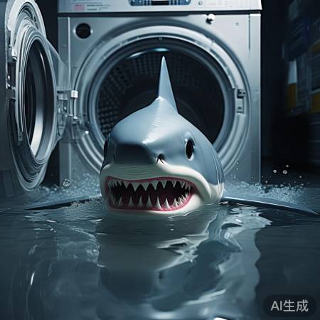 恶搞鲨鱼洗衣机，惊悚瞬间引关注