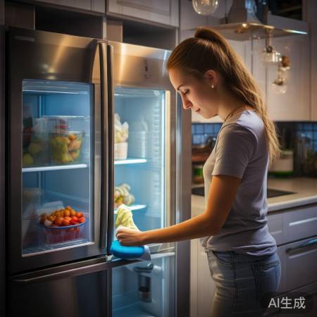 冰箱定期洁，卫生有保障。