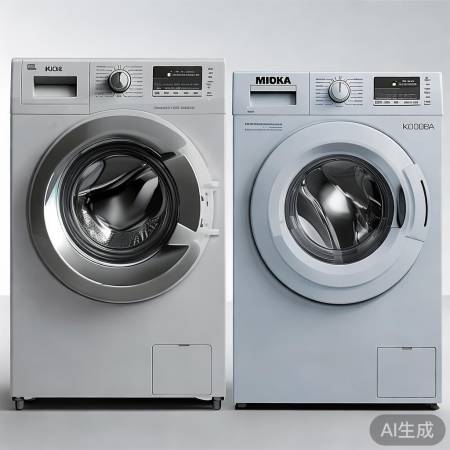 康佳洗衣机大容量，美的小巧型。
