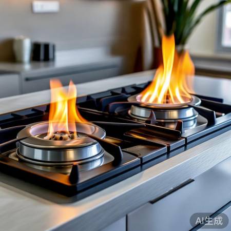 家用燃气灶，双灶通用，时尚便捷