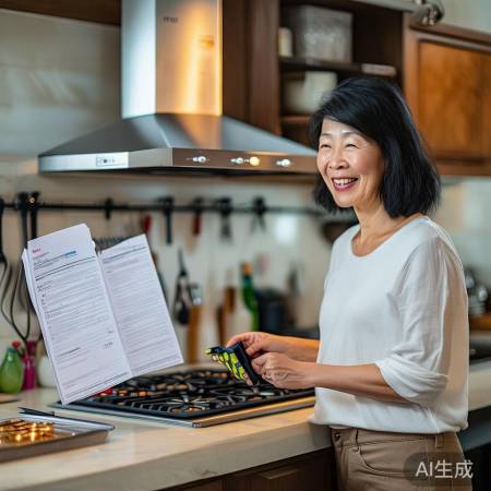 “小厨娘修松下油烟机按钮”