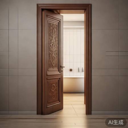 门对卫生间，影响健康财运。