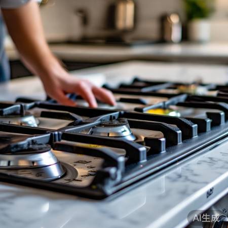 燃气灶清洁，燃烧更高效。