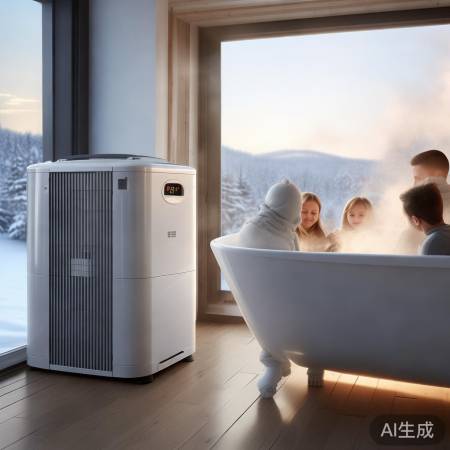 空气能热水器冬暖如夏，电辅加热