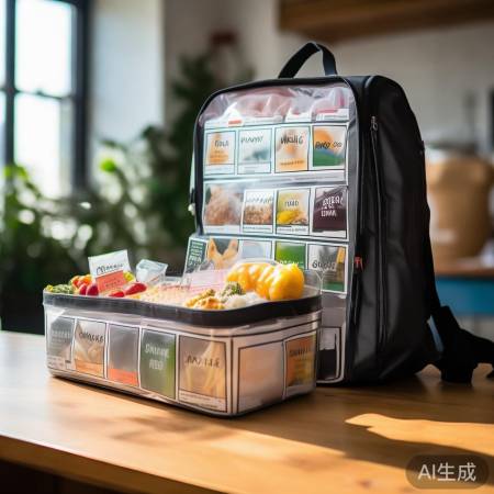 标记食物种类和日期，方便取用。