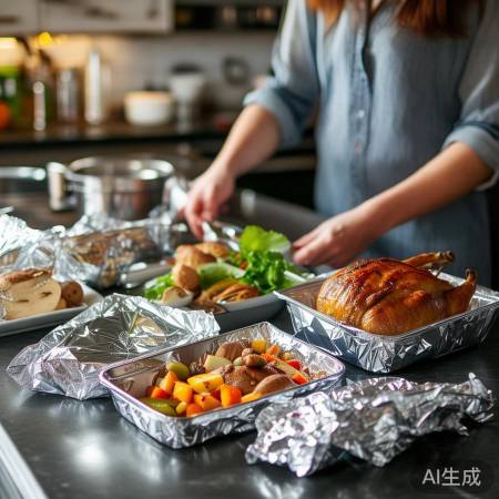 锡纸包裹熟食，防串味更便捷