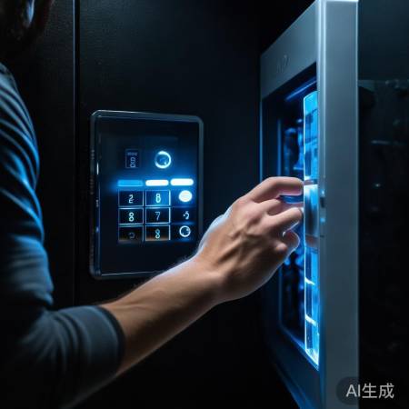 输入密码，咔哒开锁成功