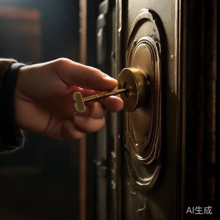 转动钥匙解锁，耐心调整。