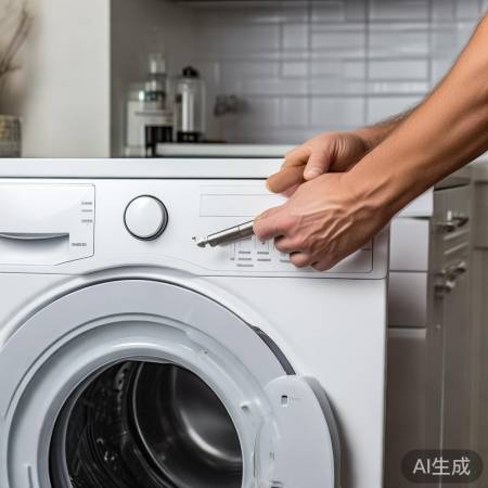 “开启洗衣机，螺丝刀准备”