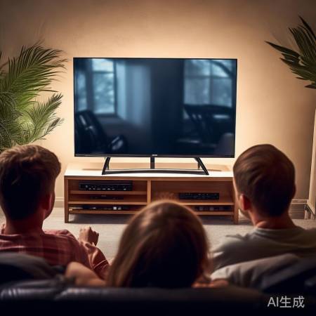 电视保养：防潮防热，轻触屏幕。