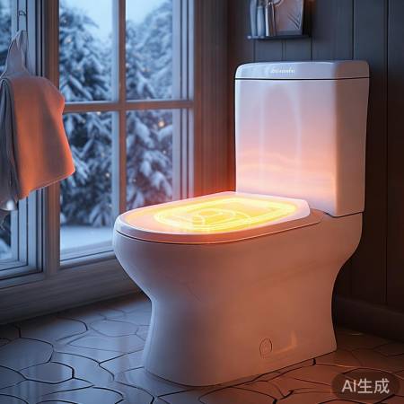 冬天北方智能马桶座圈，温暖杀菌