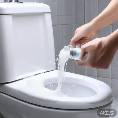 马桶清洁剂喷泡沫，5分钟焕然一